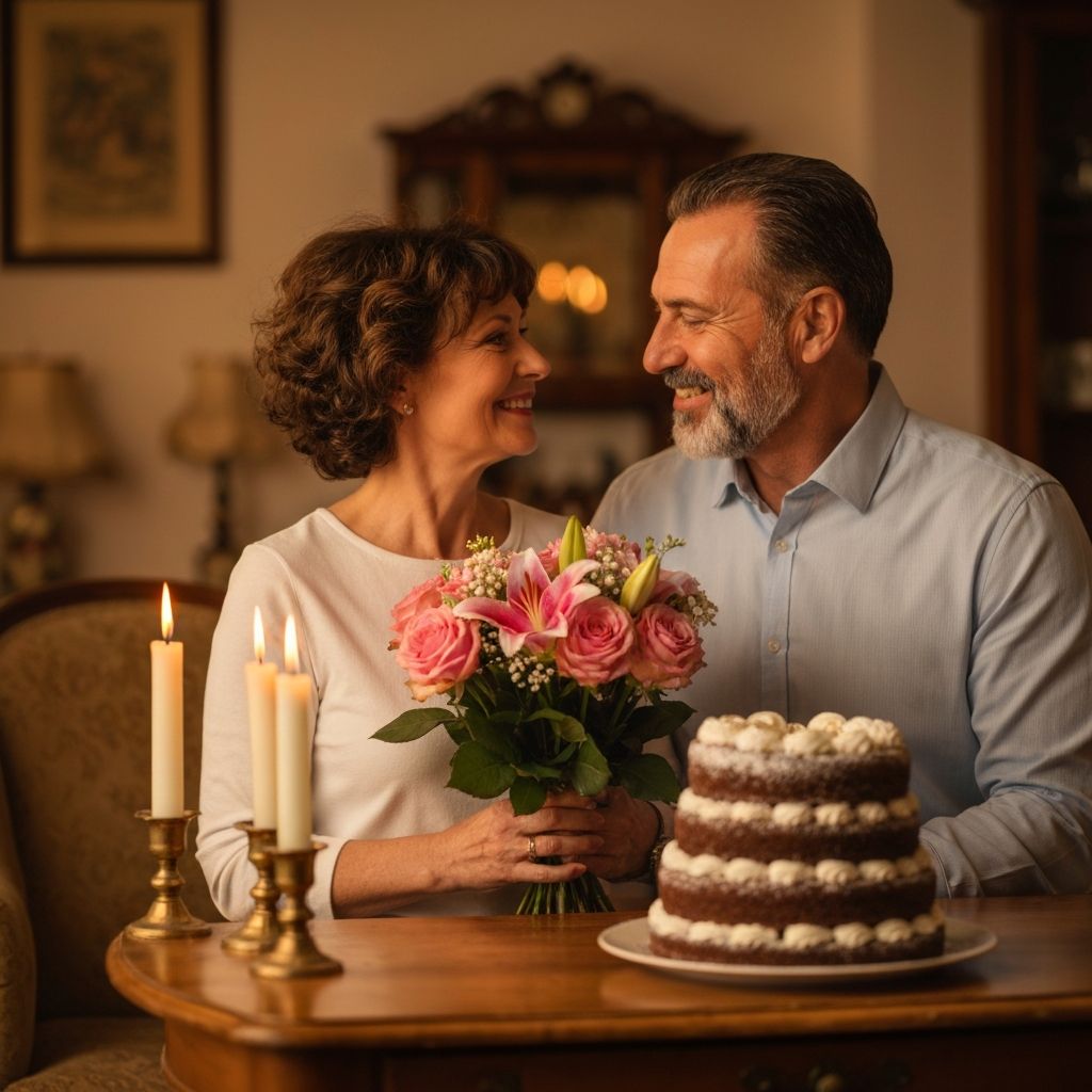Couple celebrating anniversary
